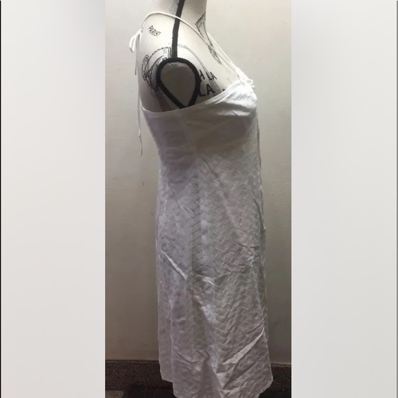 Loft Ann Taylor Women Halter Cotton White Summer Dress Sz 2 - Picture 8 of 9